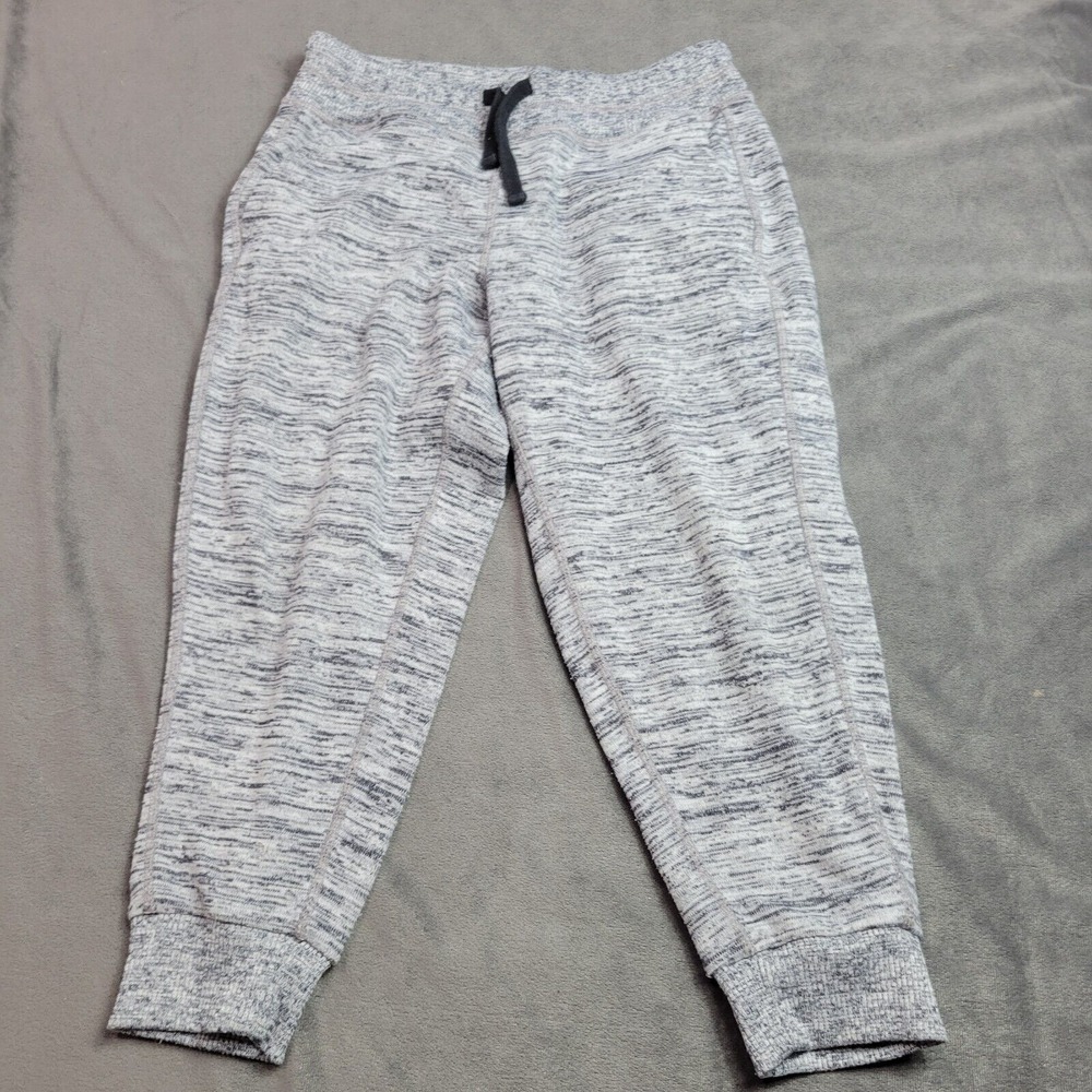 Athleta Girl Pants 8-10 Grey Joggers Pockets Comfort Stretch Medium Comfort Tie